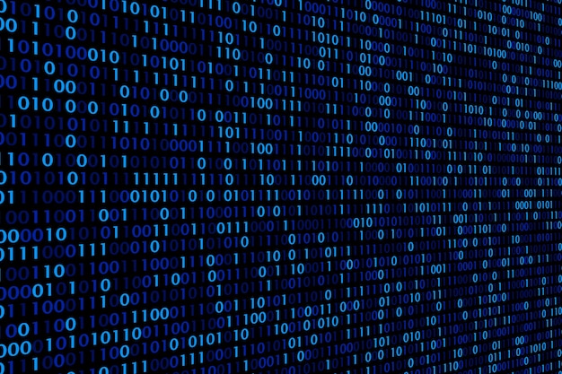 abstract representation of digital data in binary code