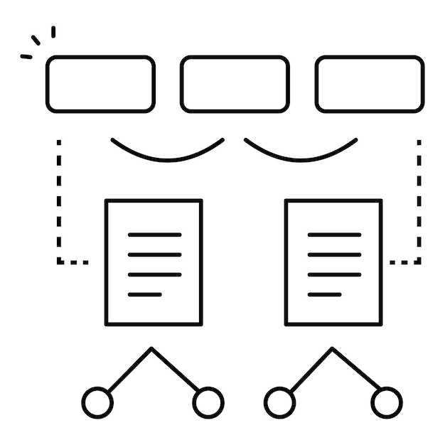 algorithm icon representing programming logic and computational process design