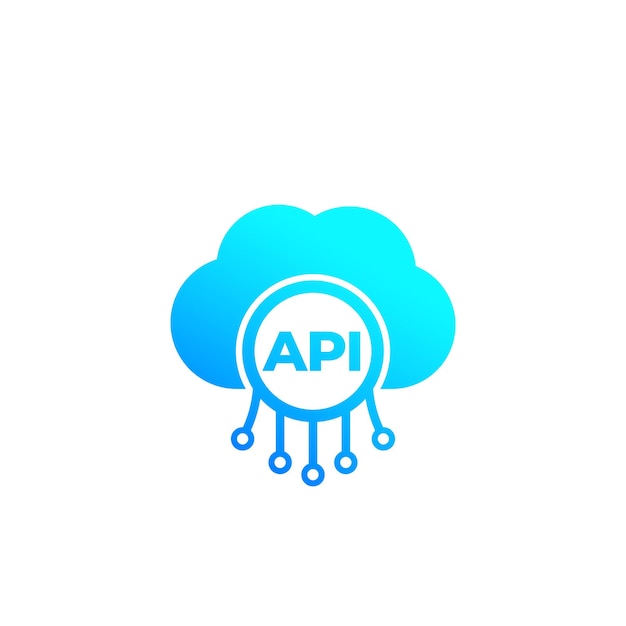 API, 애플리케이션 프로그래밍 인터페이스, 클라우드 소프트웨어 통합 아이콘