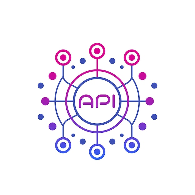 api, application programming interface, software integration technology vector