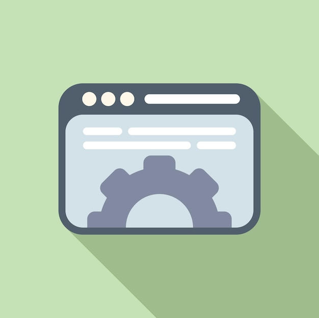 api code icon flat vector develop program php monitor tech