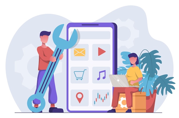 app development programmers develop a mobile app