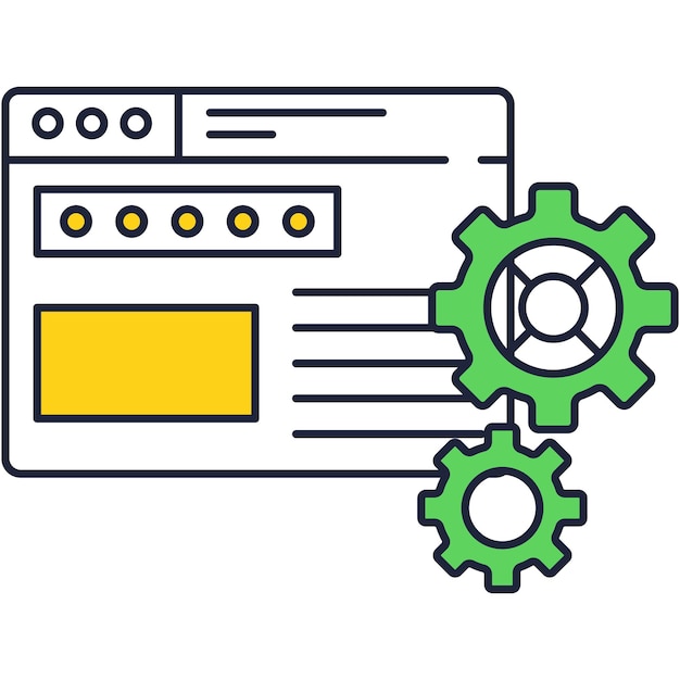 app or program setting function icon vector