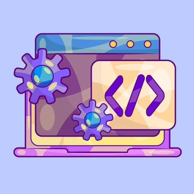 application script code illustration vector design
