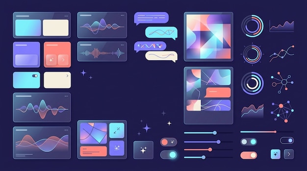 データ可視化要素を備えた人工知能インターフェースツールキット