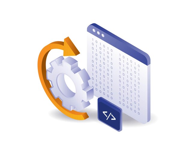 automatic loop of data server computer hacker code