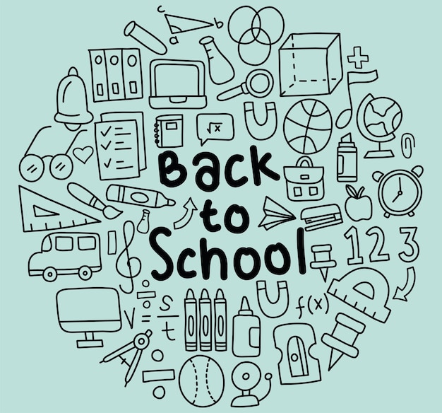 back to school vector elements