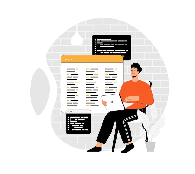 backend development coding and programming programmer and engineering write code software develope