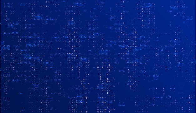 background with binary code matrix represents programming and cybersecurity random source code