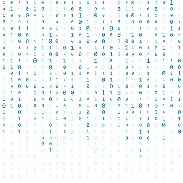 background with numbers on screen binary code zero one computer code coding
