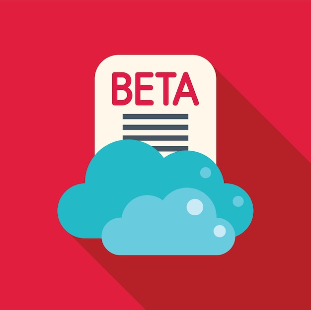 beta software development using cloud computing technology icon