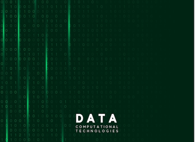 binary code background. big data visualization. vector illustration