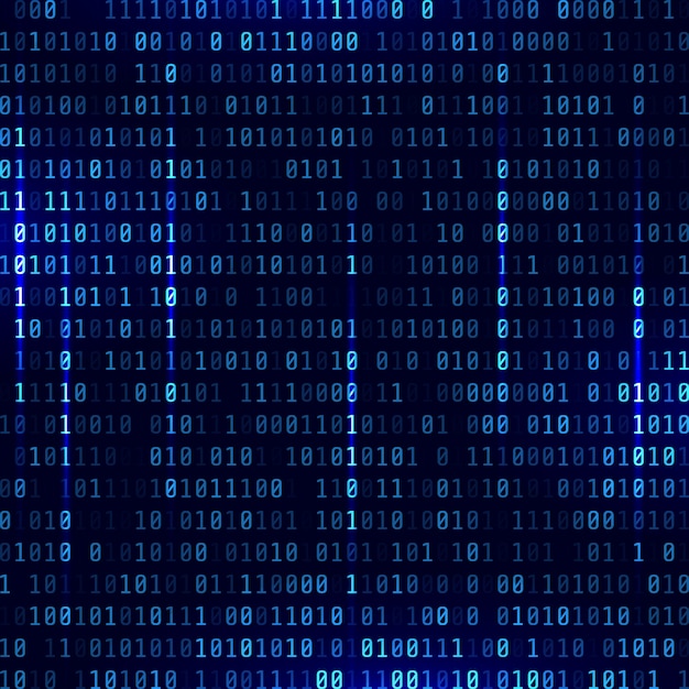 이진 코드 배경. 푸른. 벡터