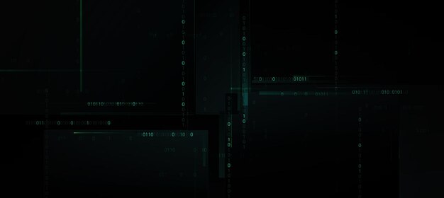 the binary code background and interface elements background
