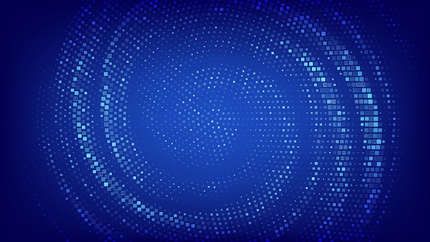 binary code background with digits 1 and 0 forming a swirling circular pattern digital binary data and streaming code coding software programming and technology background vector illustration