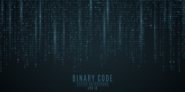 binary code background.