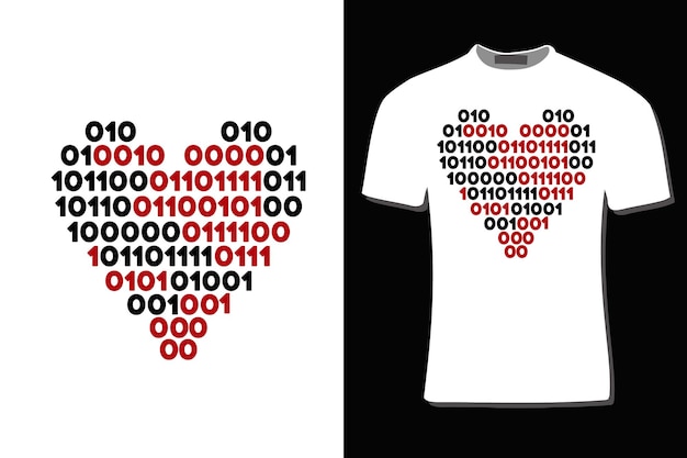 binary code computer programming t shirt design