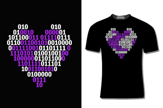 binary code computer programming t shirt design