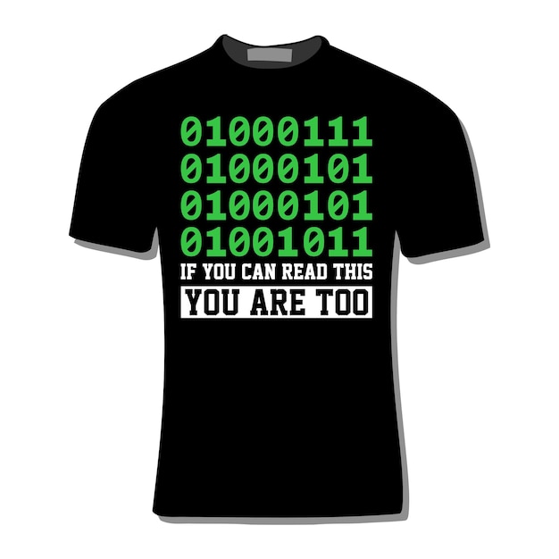 binary code computer programming t shirt design