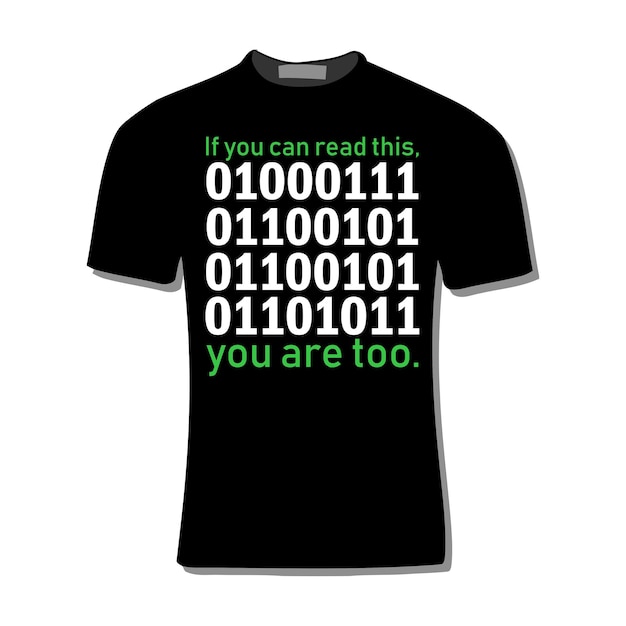 binary code computer programming t shirt design