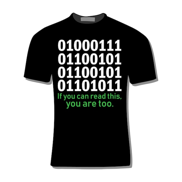 binary code computer programming t shirt design