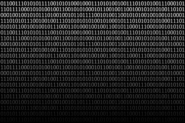 binary code on dark background