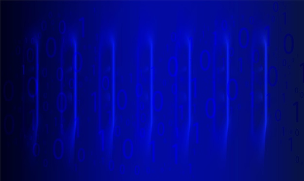 binary code data stream background a digital technology illustration of a blue binary code matrix