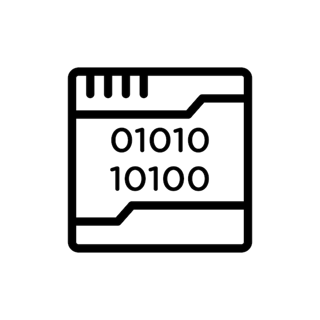 binary code icon set computer software 01 binary data vector symbol