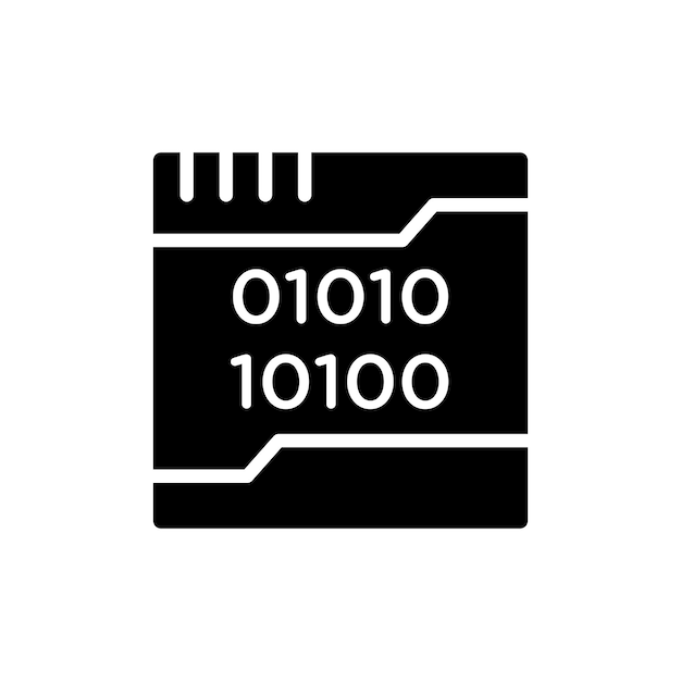 binary code icon set computer software 01 binary data vector symbol