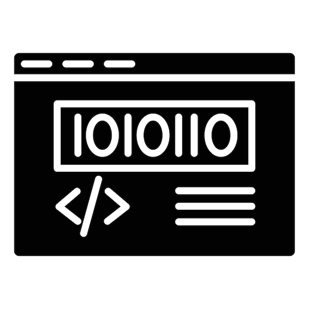 binary code icon