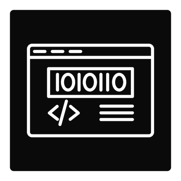 binary code icon