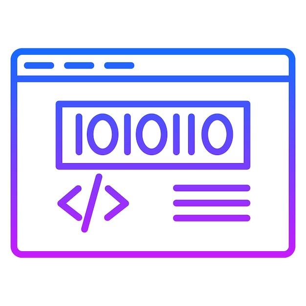 binary code icon