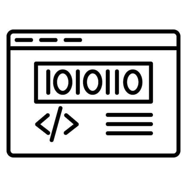 binary code icon