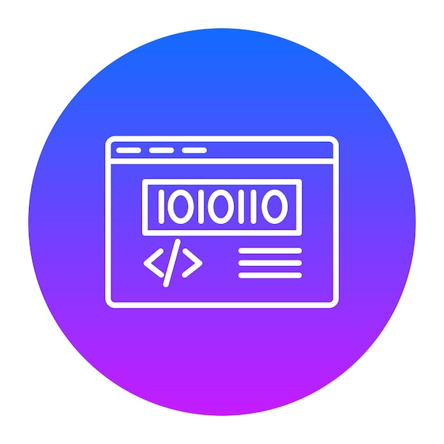 binary code icon