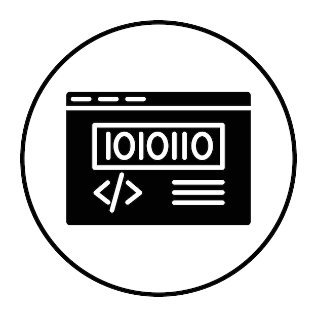 binary code icon