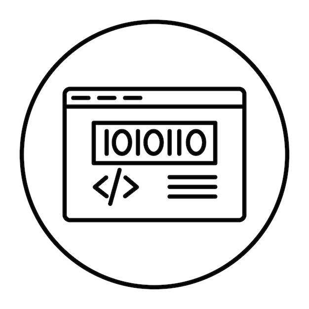binary code icon