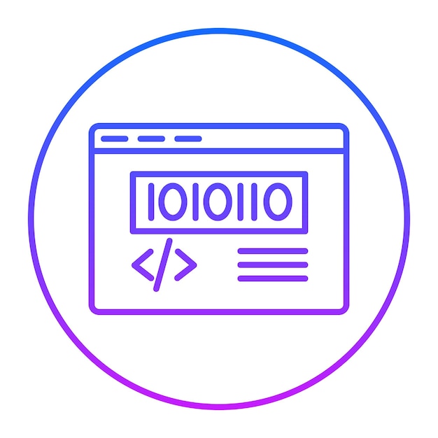 binary code icon