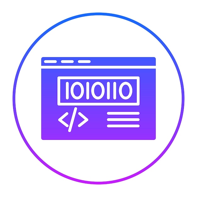 binary code icon