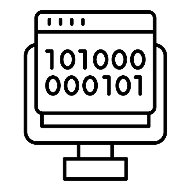 binary code icon