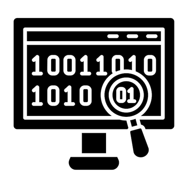 binary code icon
