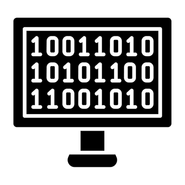 binary code icon