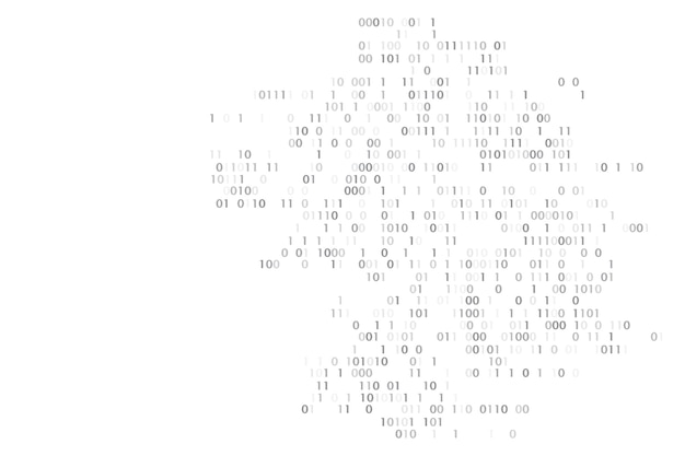 binary code matrix binary words vector background tech data analysis vector background