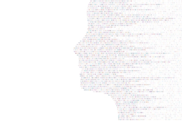 binary code numbers of the computer matrix concept of coding hacker vector illustration