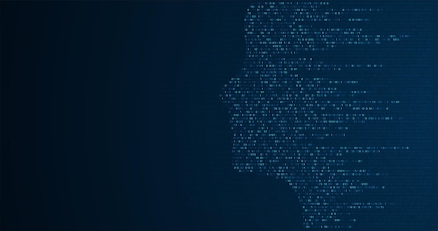 binary code numbers of the computer matrix concept of coding hacker