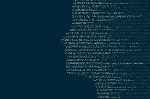 binary code numbers of the computer matrix