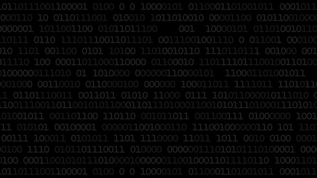 binary code pattern on black digital background