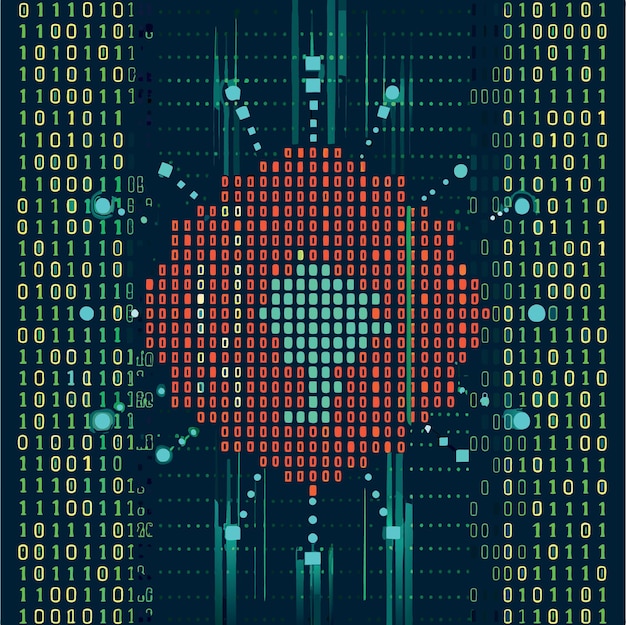binary code pattern digital technology background abstract matrix programming computer code