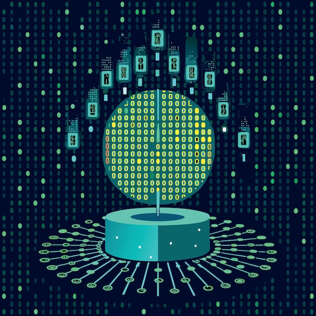 binary code pattern digital technology background abstract matrix programming computer code