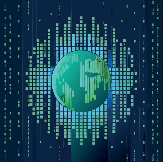 binary code pattern digital technology background abstract matrix programming computer code