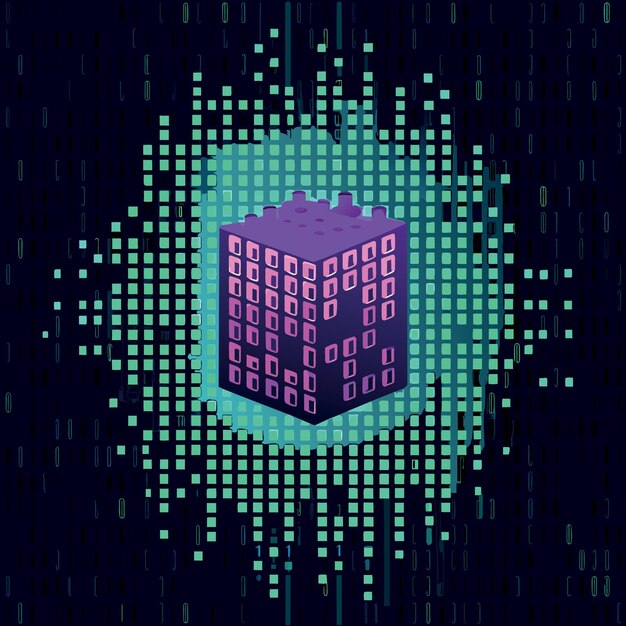 binary code pattern digital technology background abstract matrix programming computer code